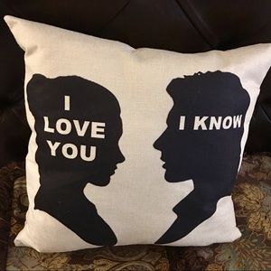 Star Wars Leia & Han Pillow
